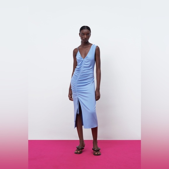 Zara Assymetrical Midi Dress - Picture 3 of 9